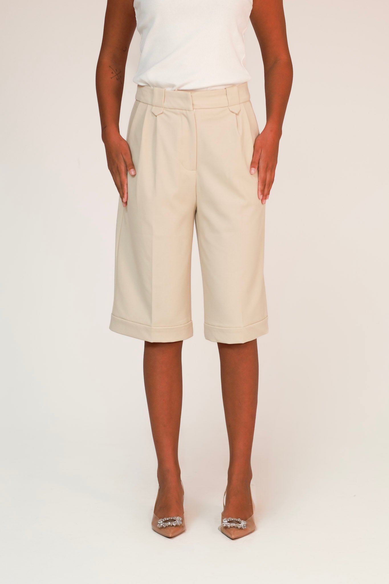 Korte broek - beige