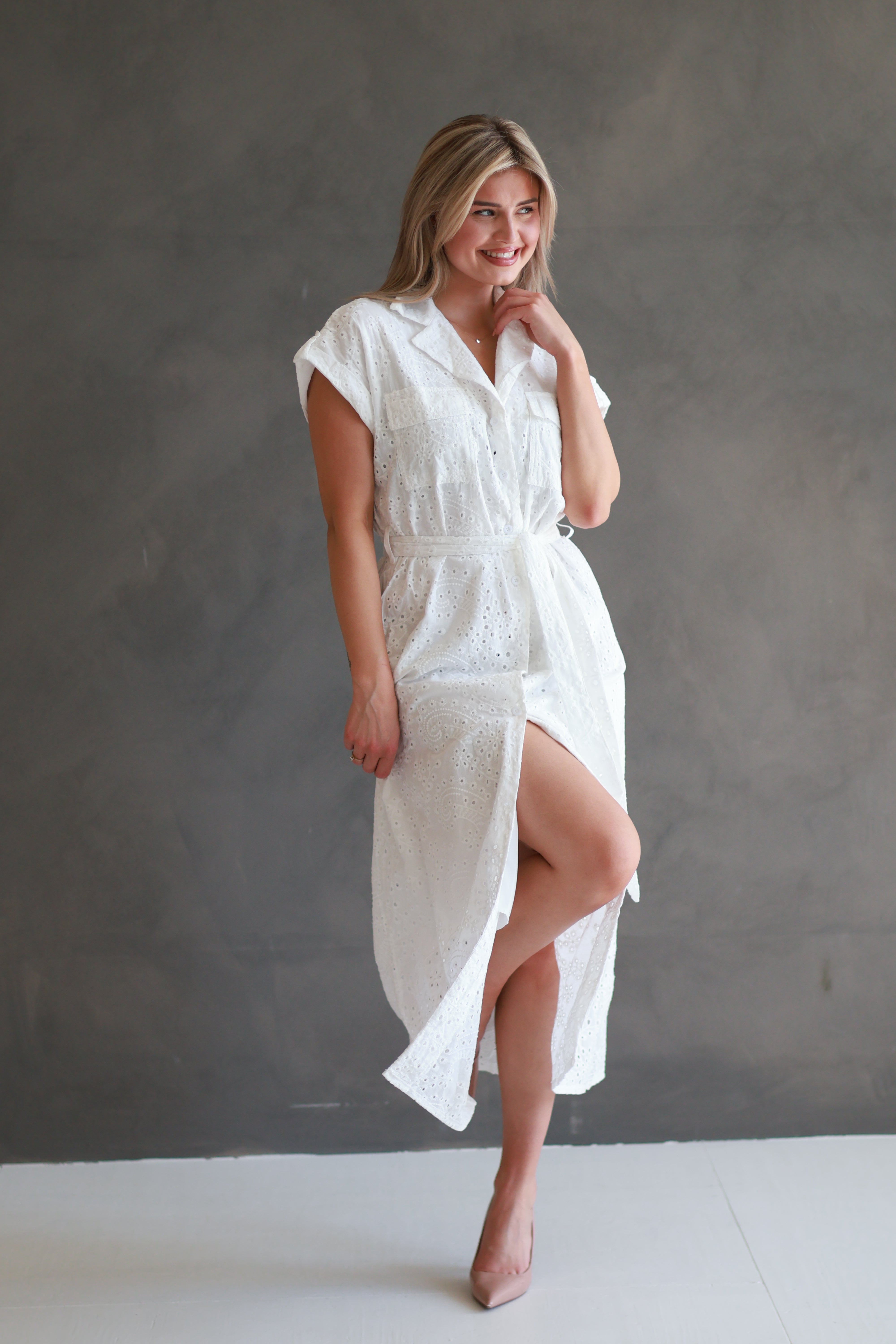 MAXI JURK WIT