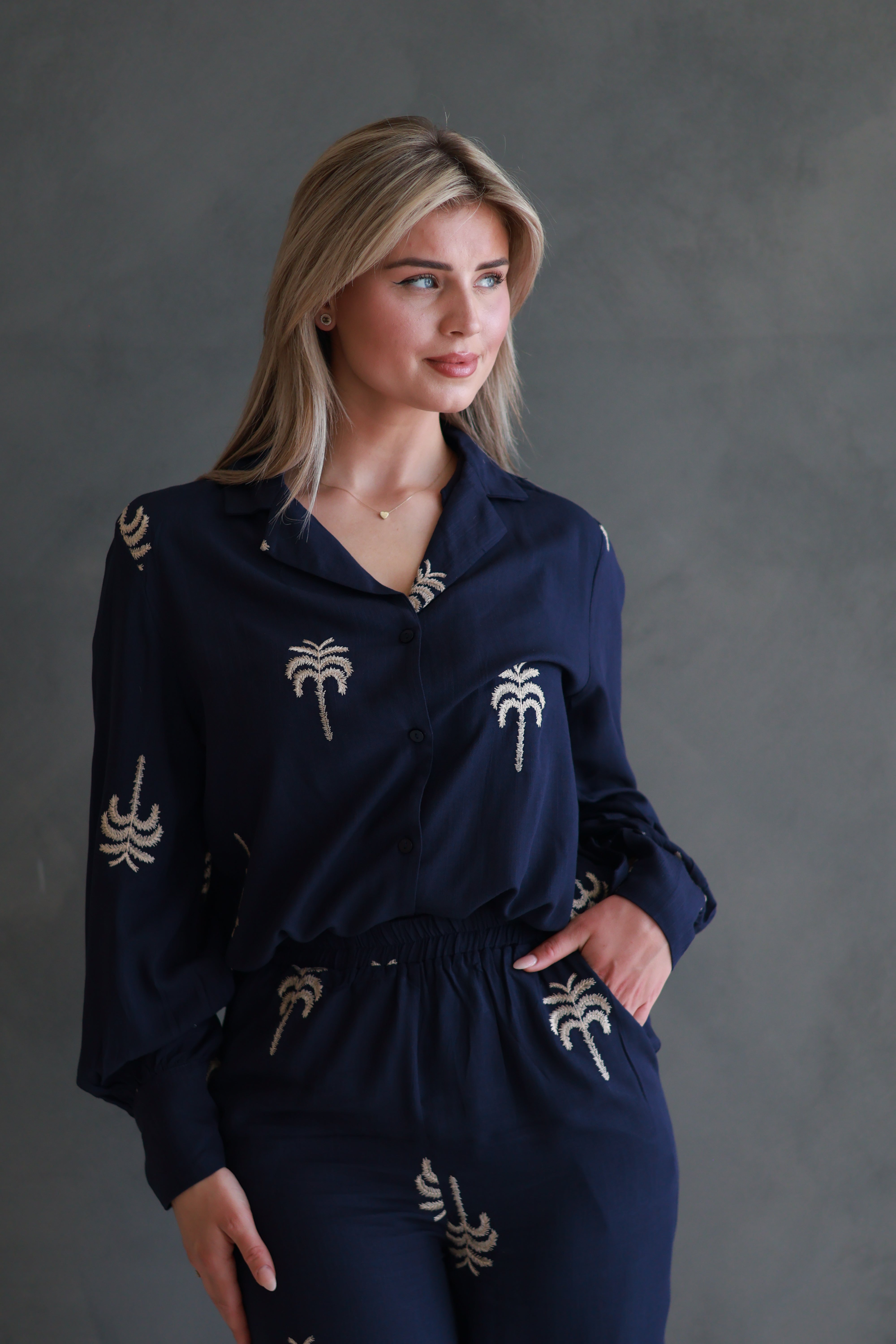 TWEEDELIGE KLASSIEKE OUTFIT BLAUW