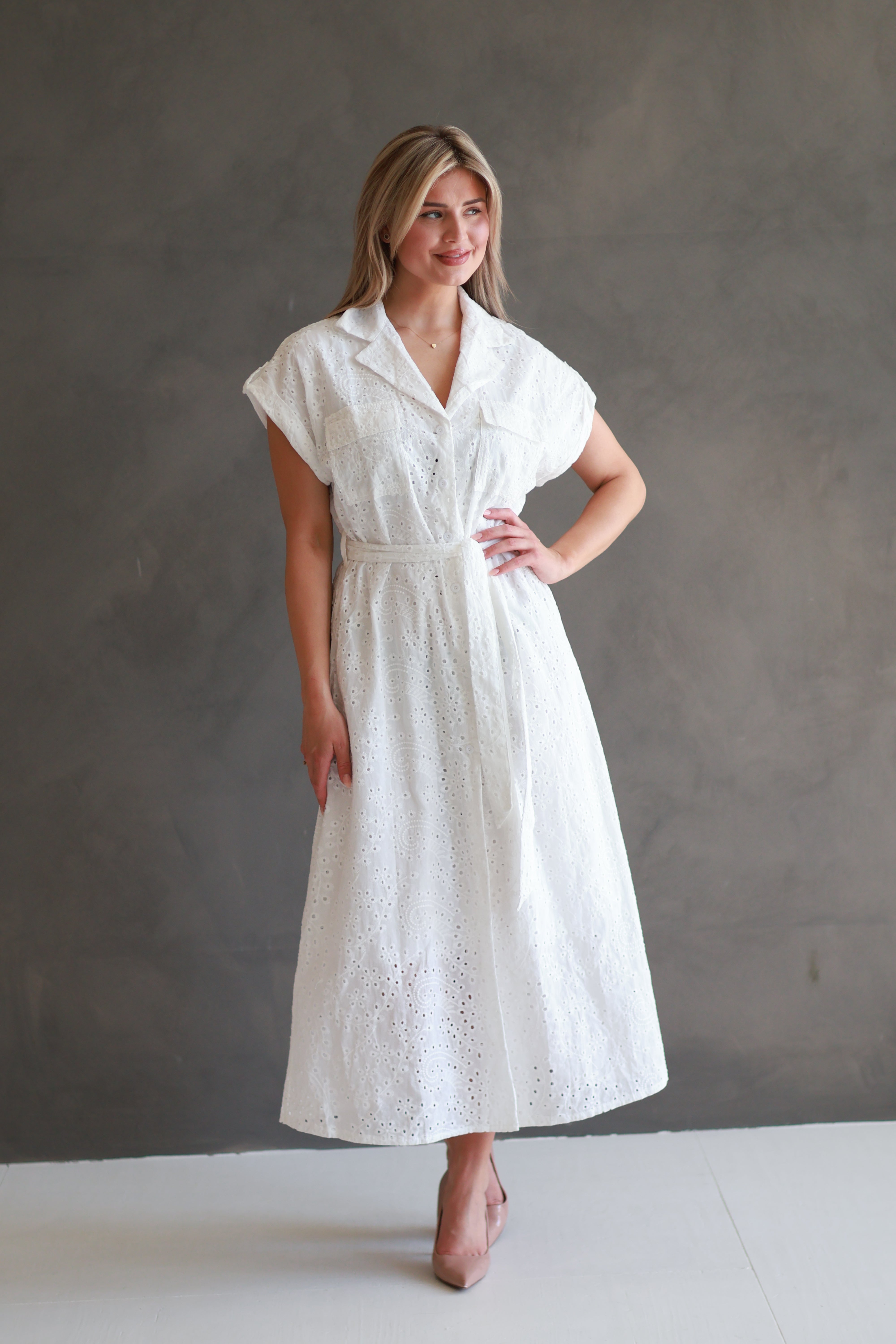 MAXI JURK WIT