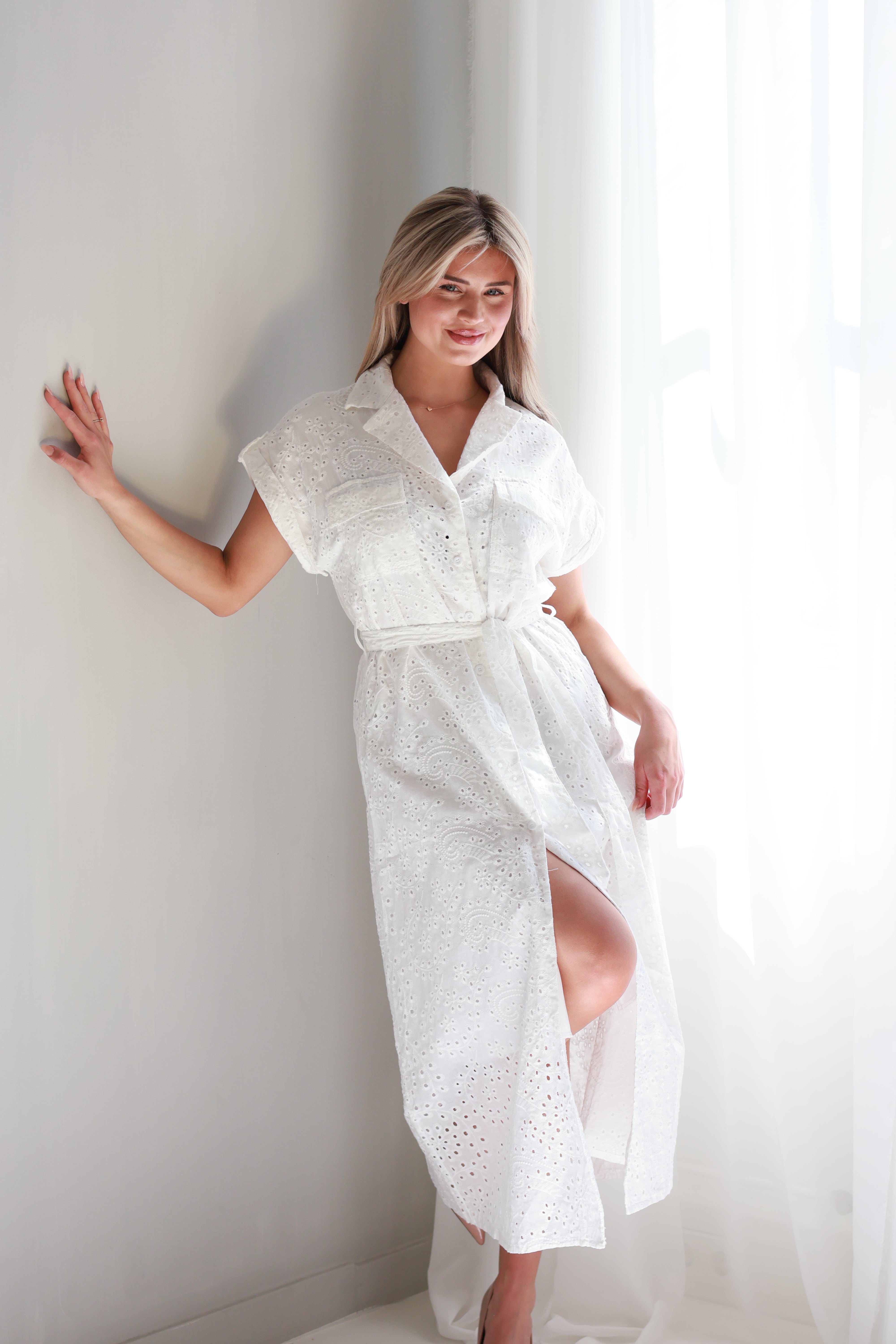 MAXI JURK WIT
