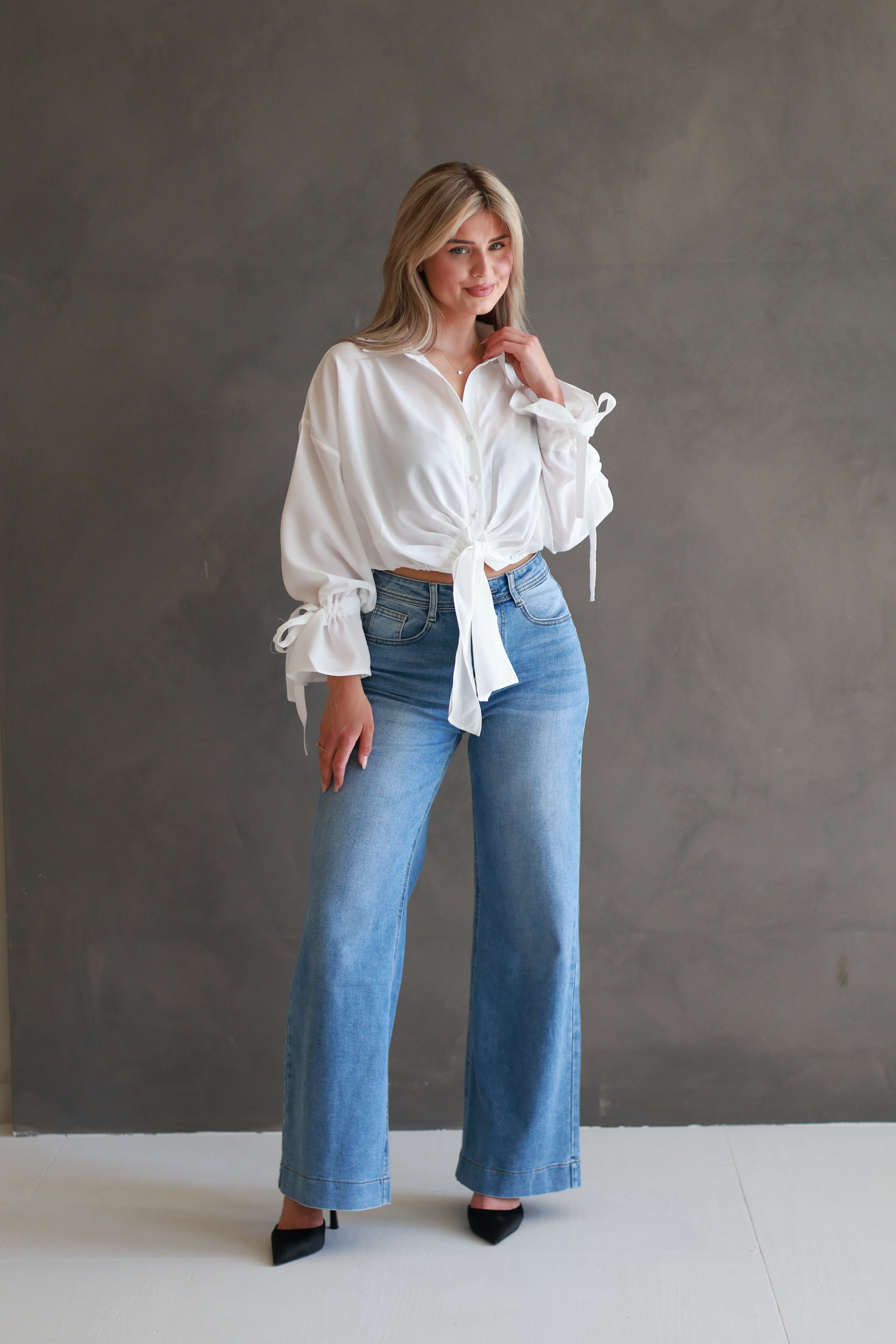 JEANS BROEK MET HOGE WAIST