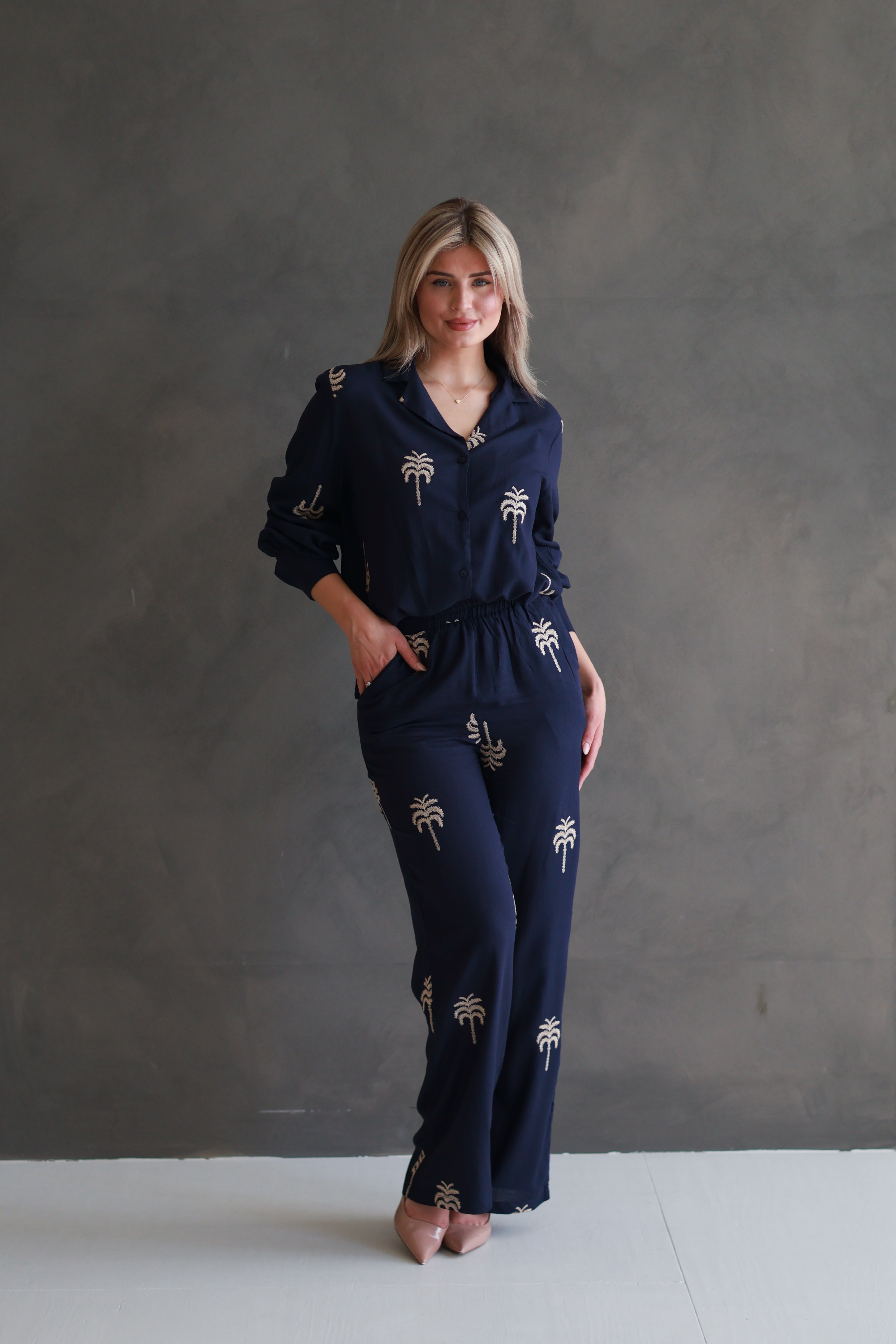 TWEEDELIGE KLASSIEKE OUTFIT BLAUW