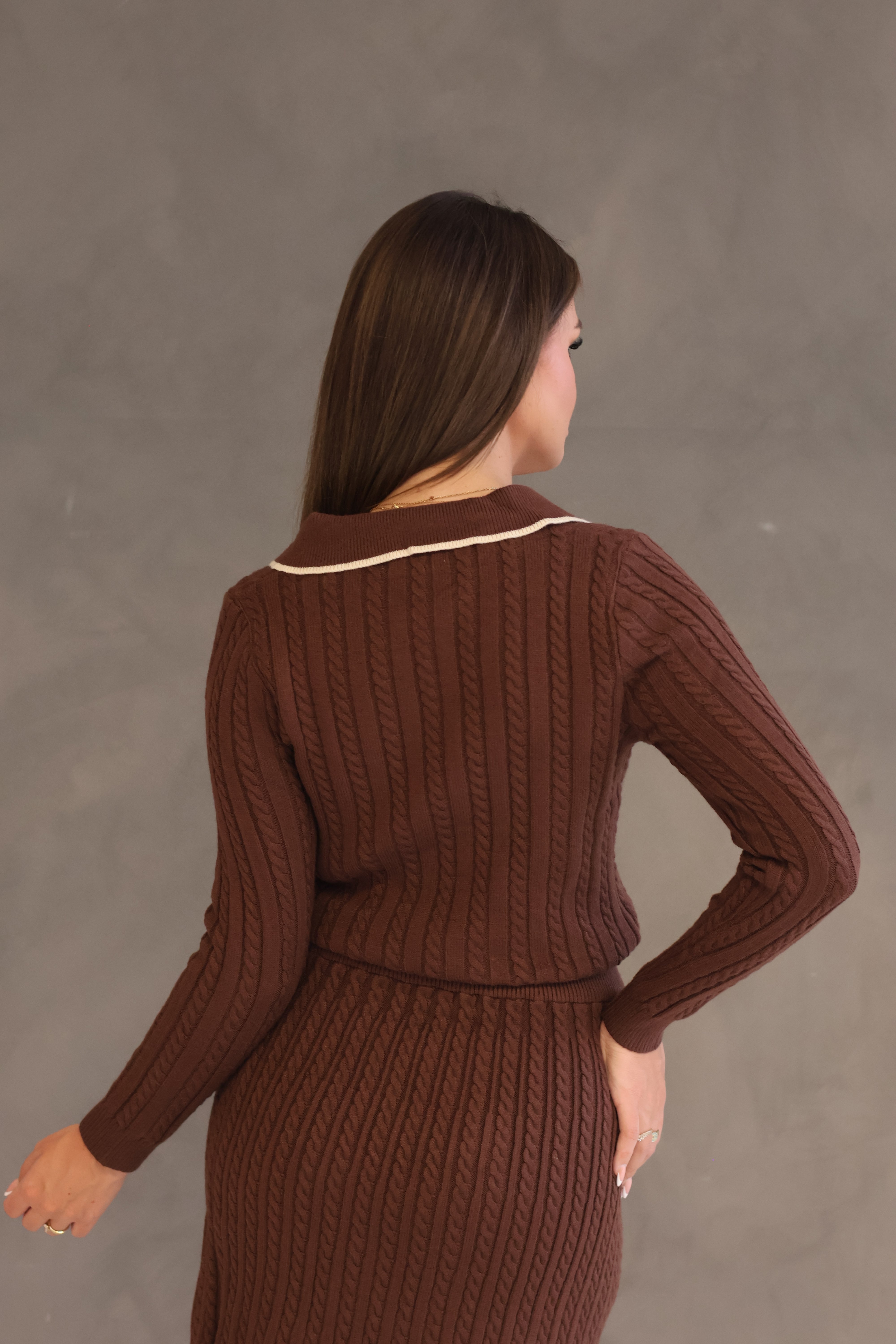 Gebreide rok met trui